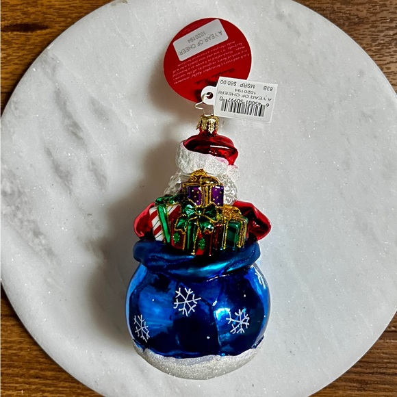 Christopher Radko 2020 “A Year Of Cheer” Red/Blue Christmas Glass Ornament ~New - Picture 6 of 15